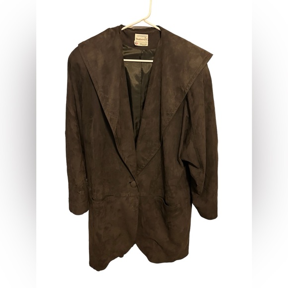 Weathervane vintage suede brown coat size 14 - Picture 1 of 7